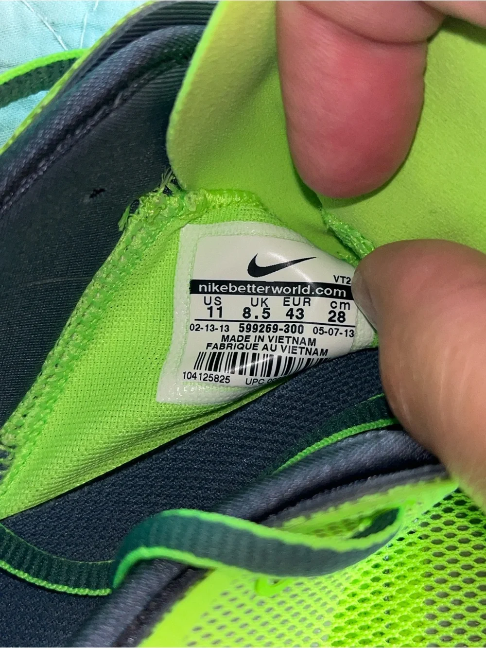 Nike Free Run Bionic Shoes, 599269-300 Neon Lime Green/Volt, Women’s Size 11